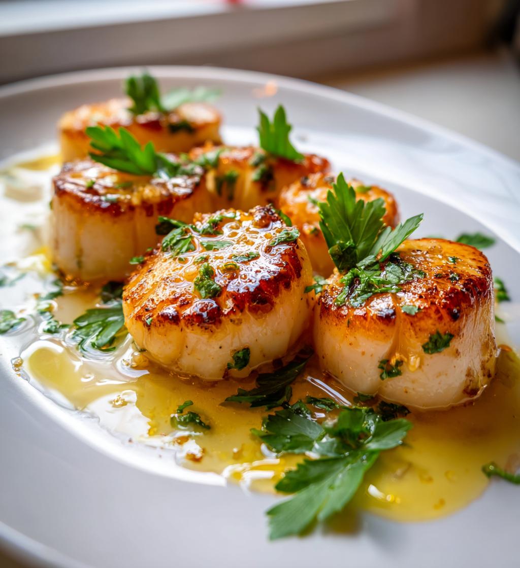pan seared scallops white wine