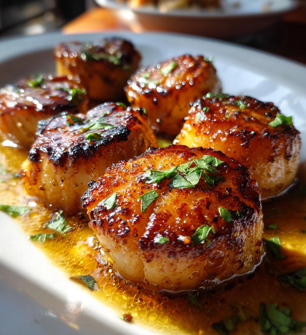 pan seared scallops with lemon butter