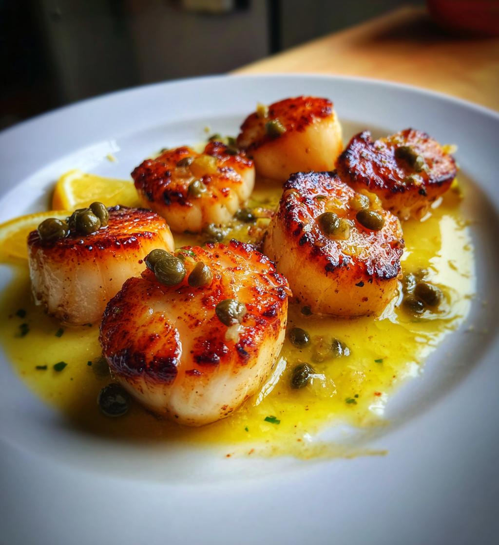 pan seared scallops with lemon caper sauce