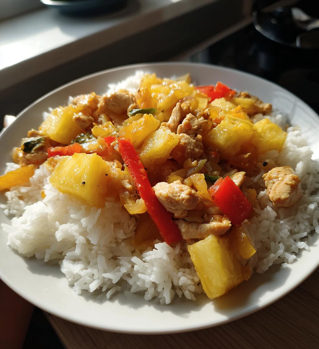 pineapple chicken and rice