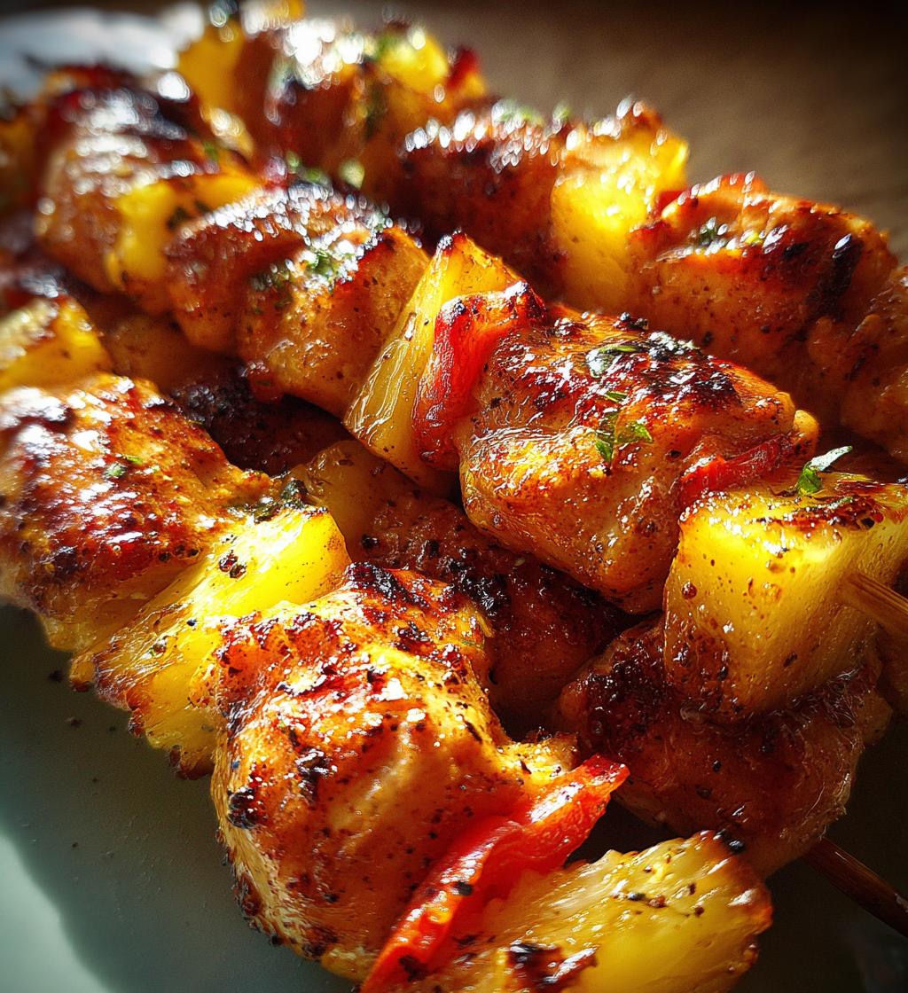 pineapple chicken kabobs