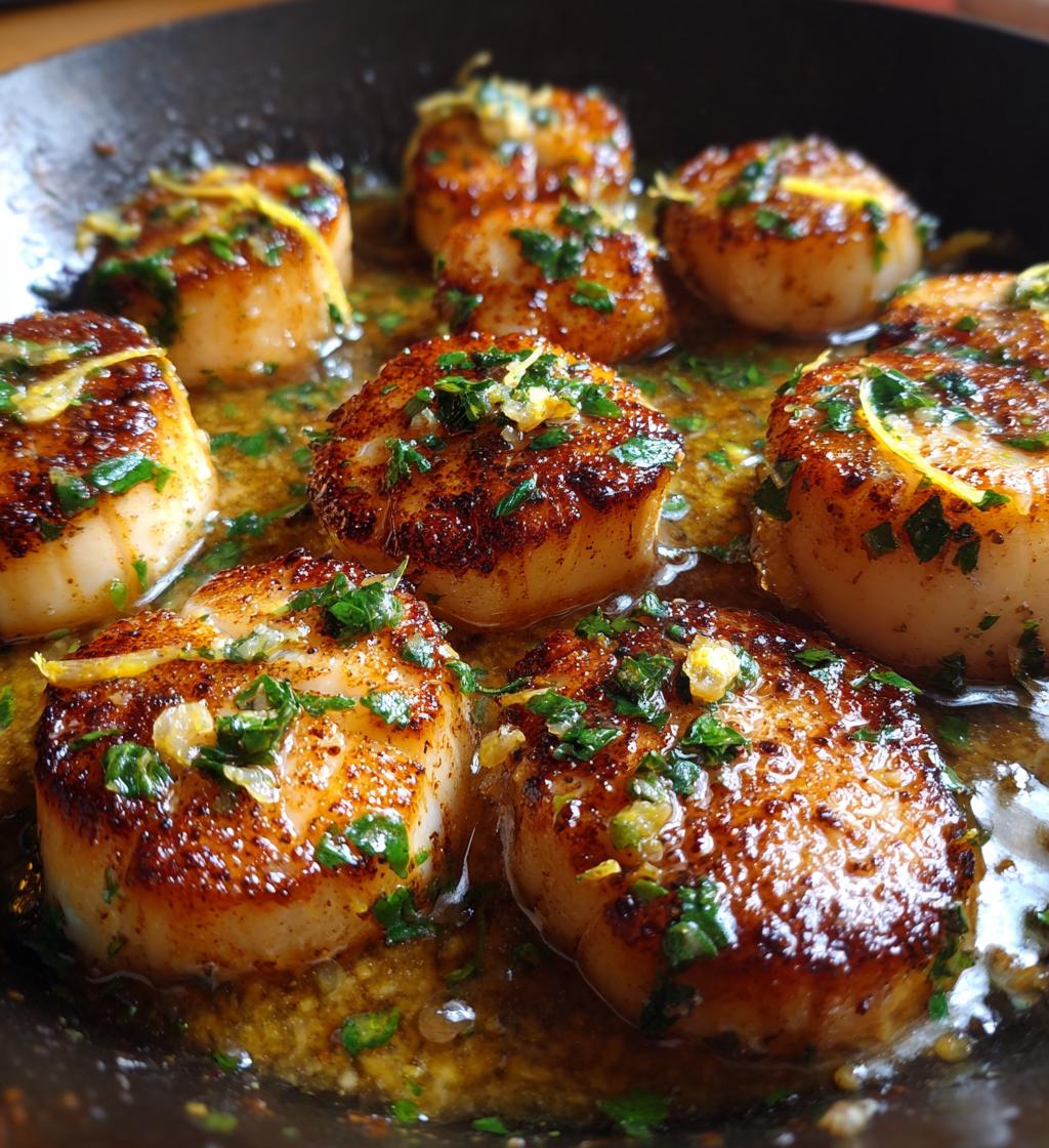 seared scallops with brown butter and lemon pan sauce