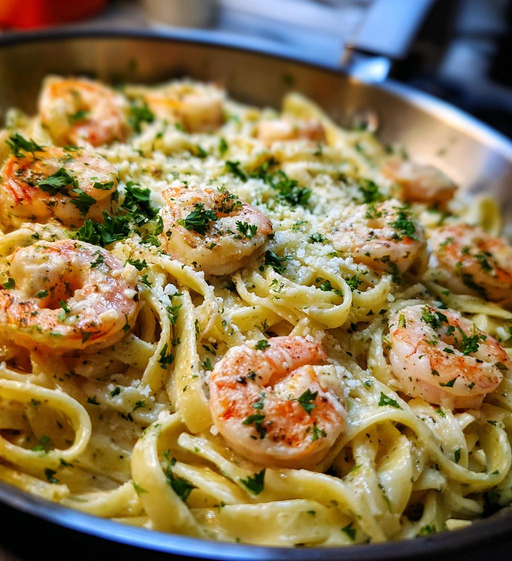 shrimp fettuccine alfredo easy