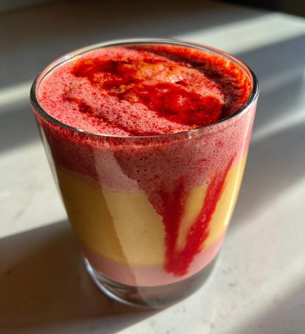 starbucks vanilla bean frappuccino with strawberry puree