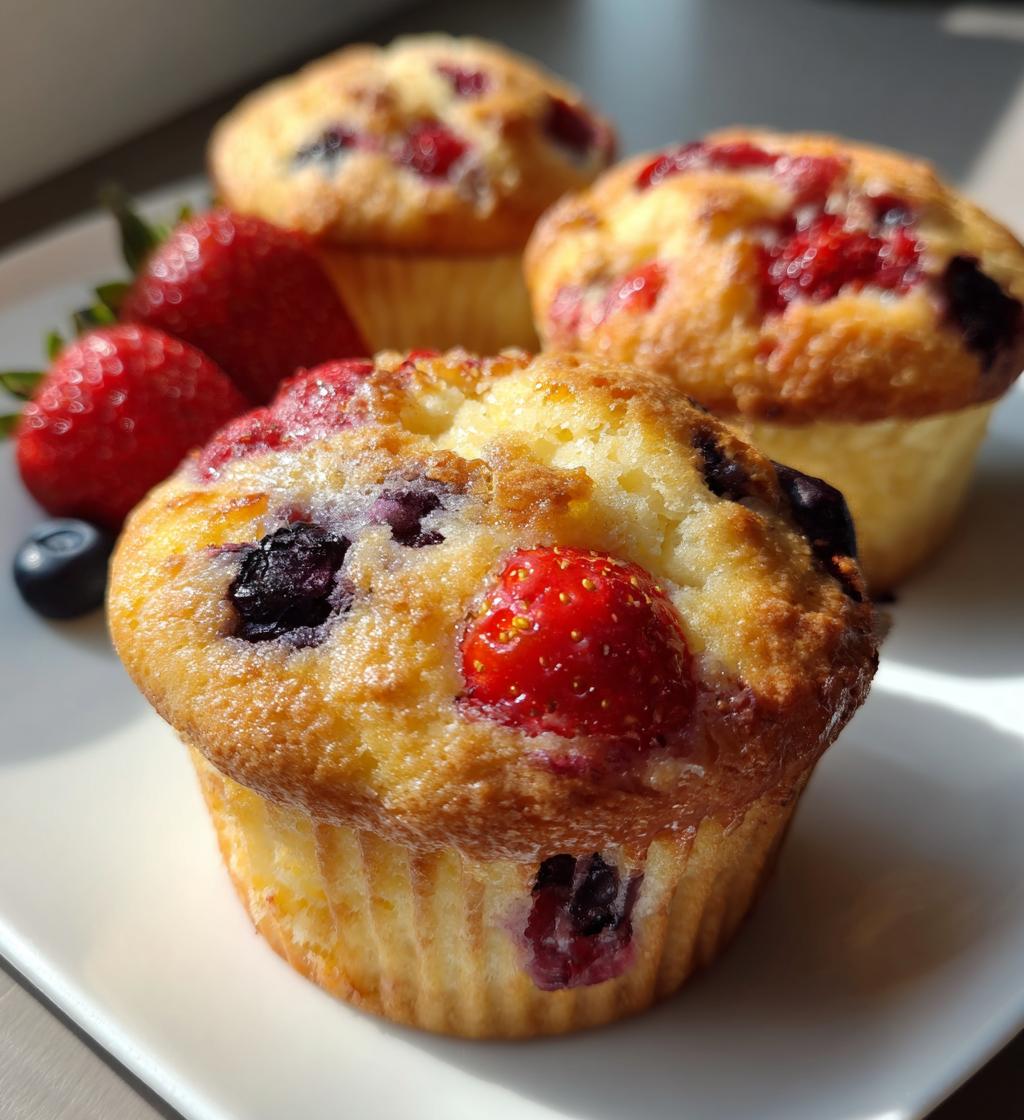 strawberry blueberry muffins
