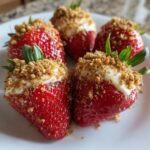 strawberry cheesecake stuffed strawberries