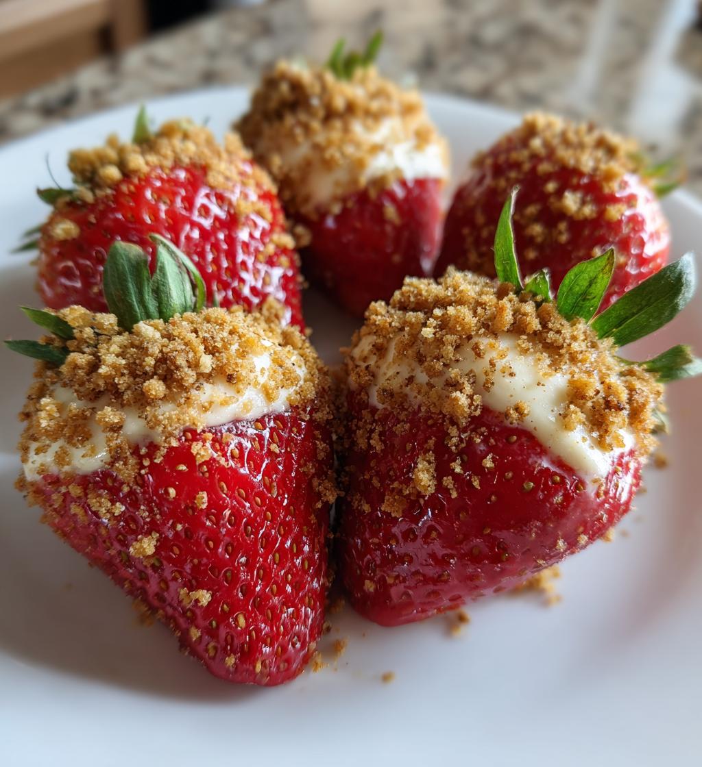 strawberry cheesecake stuffed strawberries
