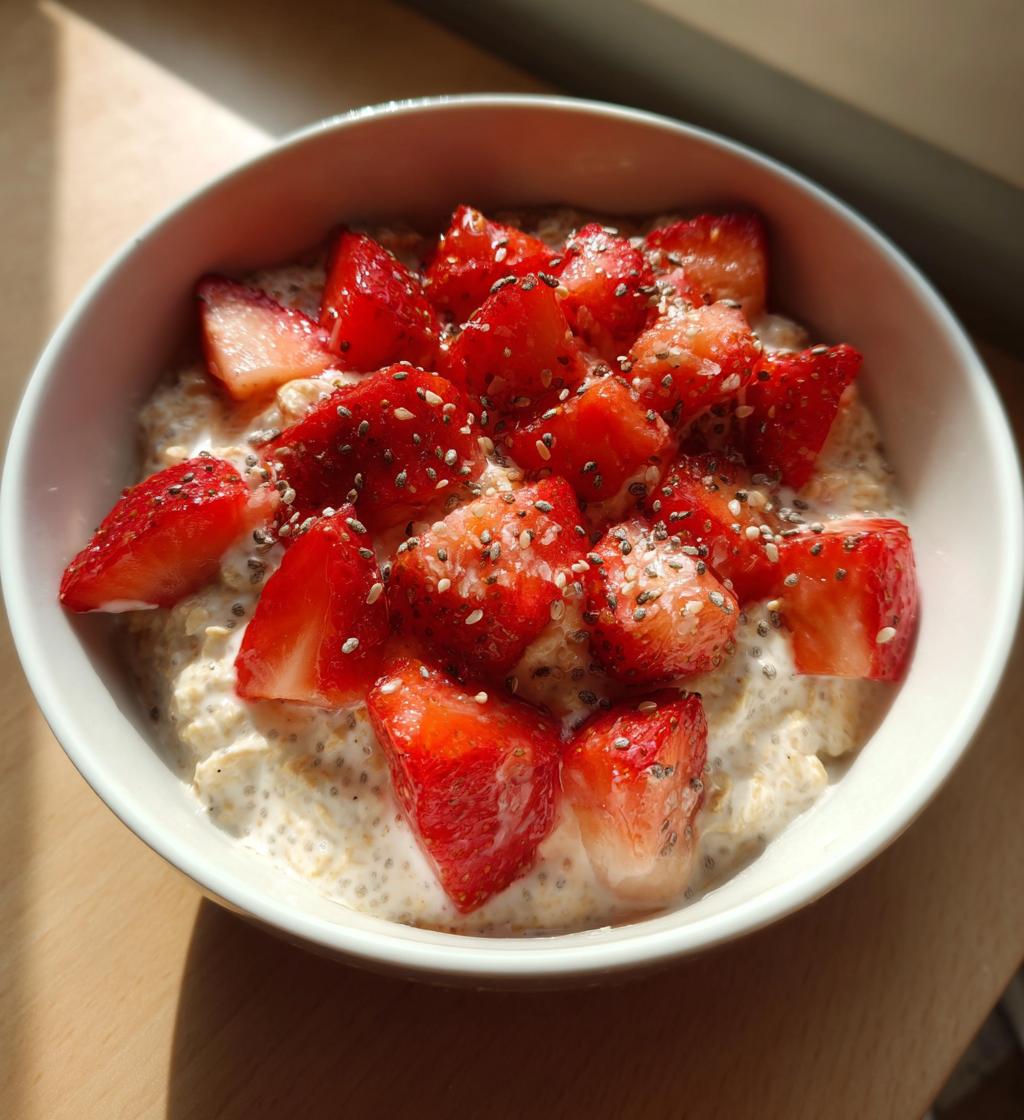 strawberry chia overnight oats