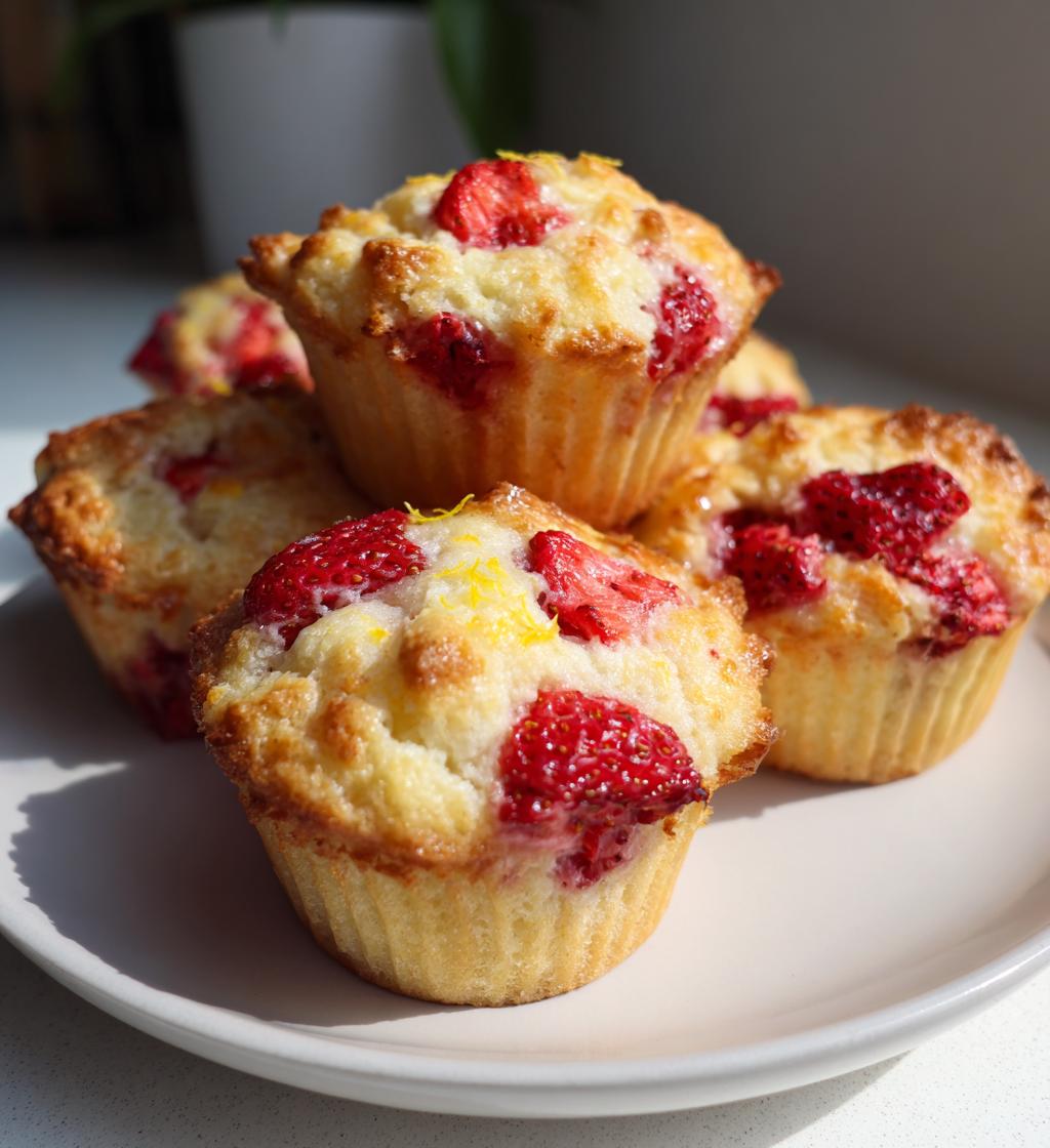 strawberry lemon muffins