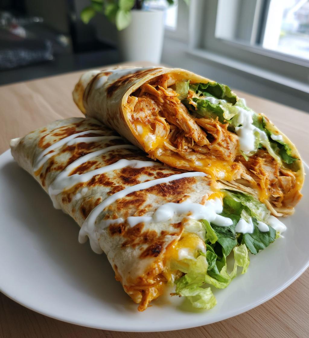 Cheese and Garlic Chicken Wraps