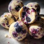 Creamy Blueberry Cheesecake Protein Energy Balls