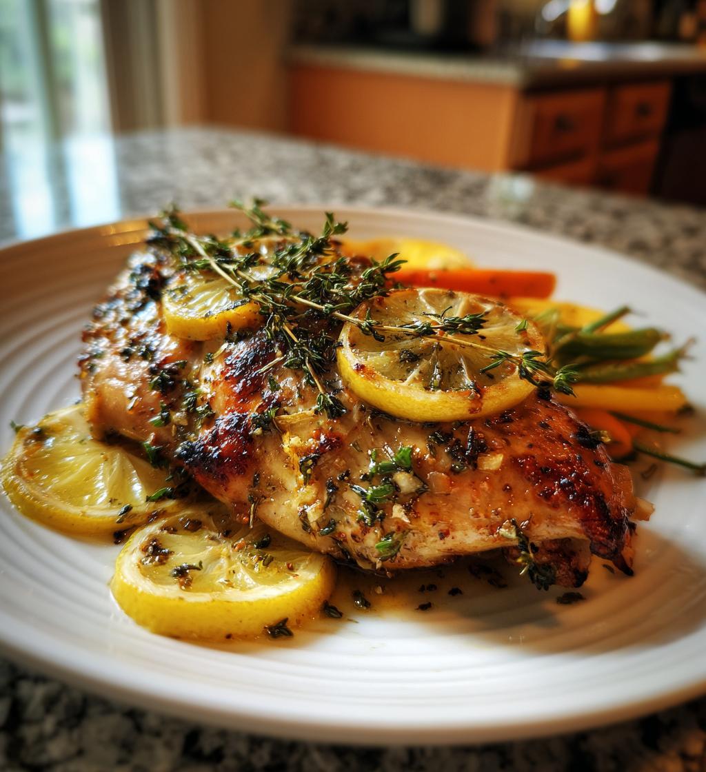 Lemon Garlic Chicken Spring Dinner