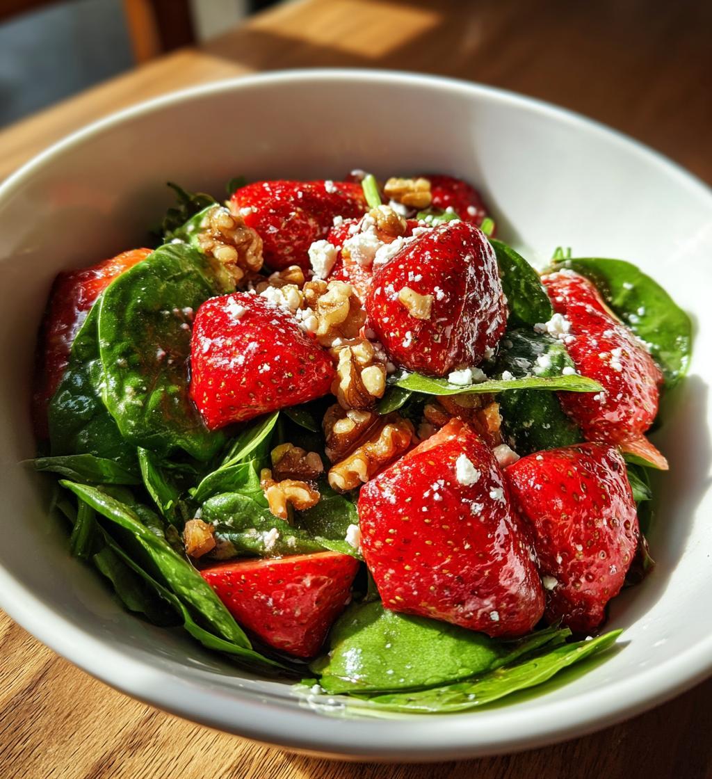 Strawberry Spinach Spring Salad