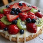 easy fruit pizza with glaze