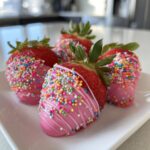 mother's day strawberries pink