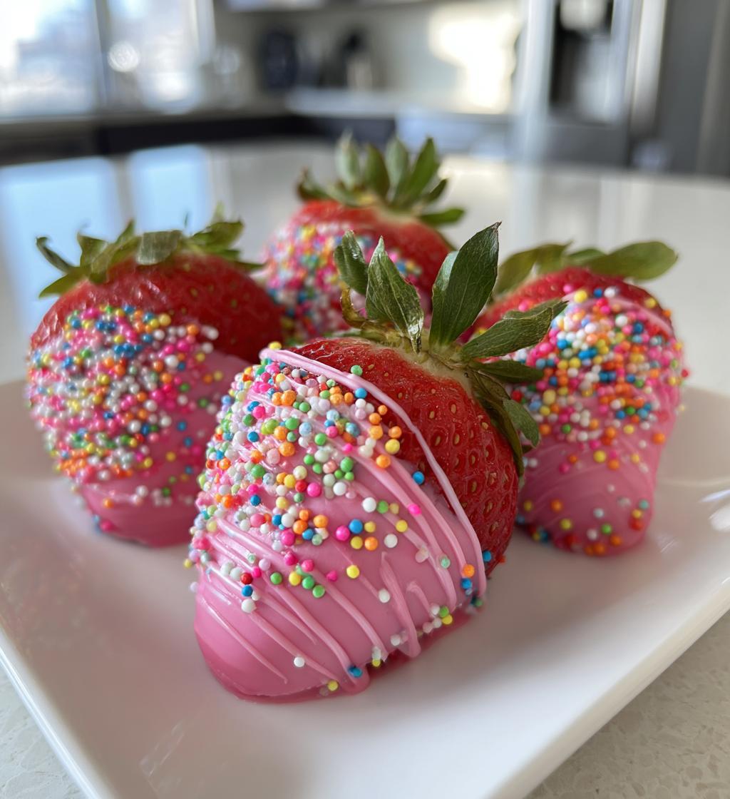 mother's day strawberries pink