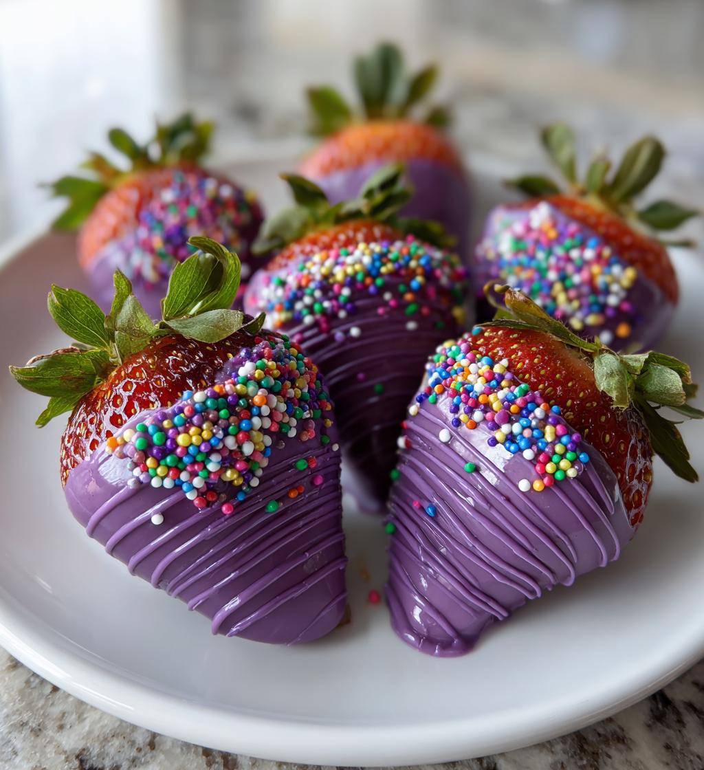 mother's day strawberries purple