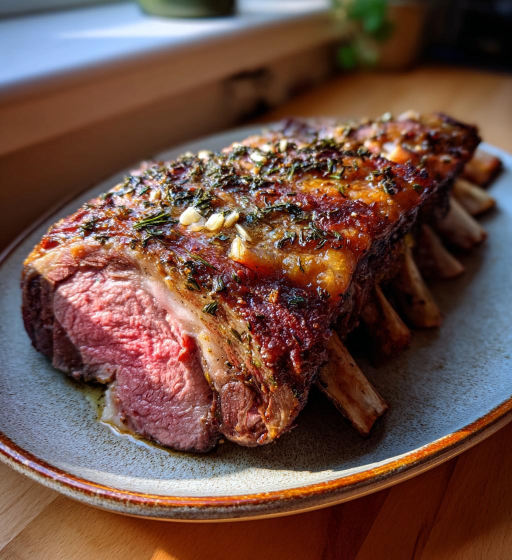 rib roast recipe bone in oven cook time
