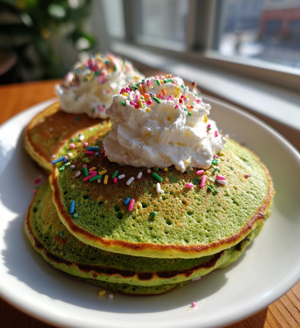 st patricks day green pancakes