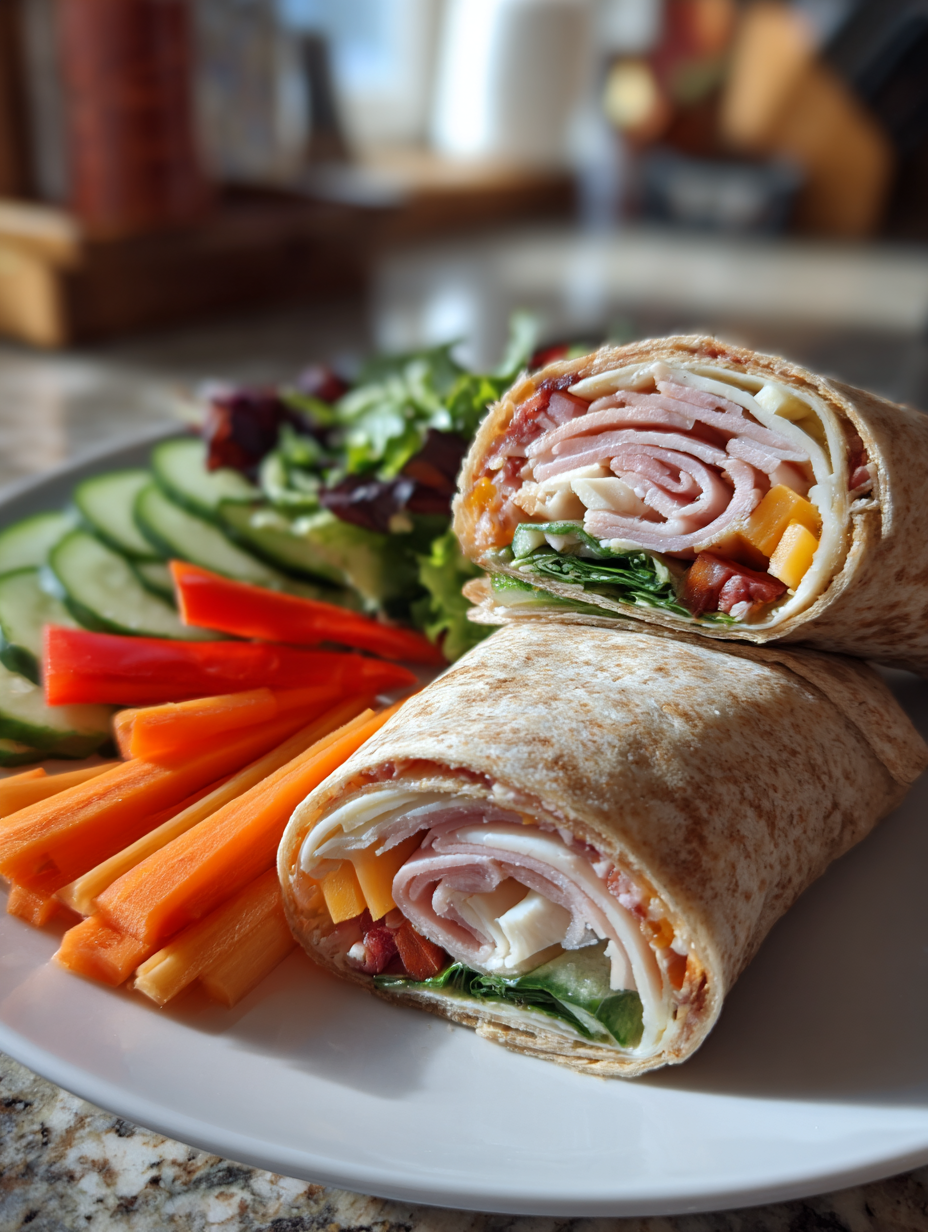 back to school lunch ideas: Easy Turkey and Cheese Wrap Delight