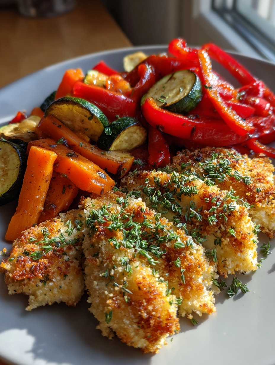 dinner ideas: Delicious Herb-Crusted Chicken with Roasted Vegetables