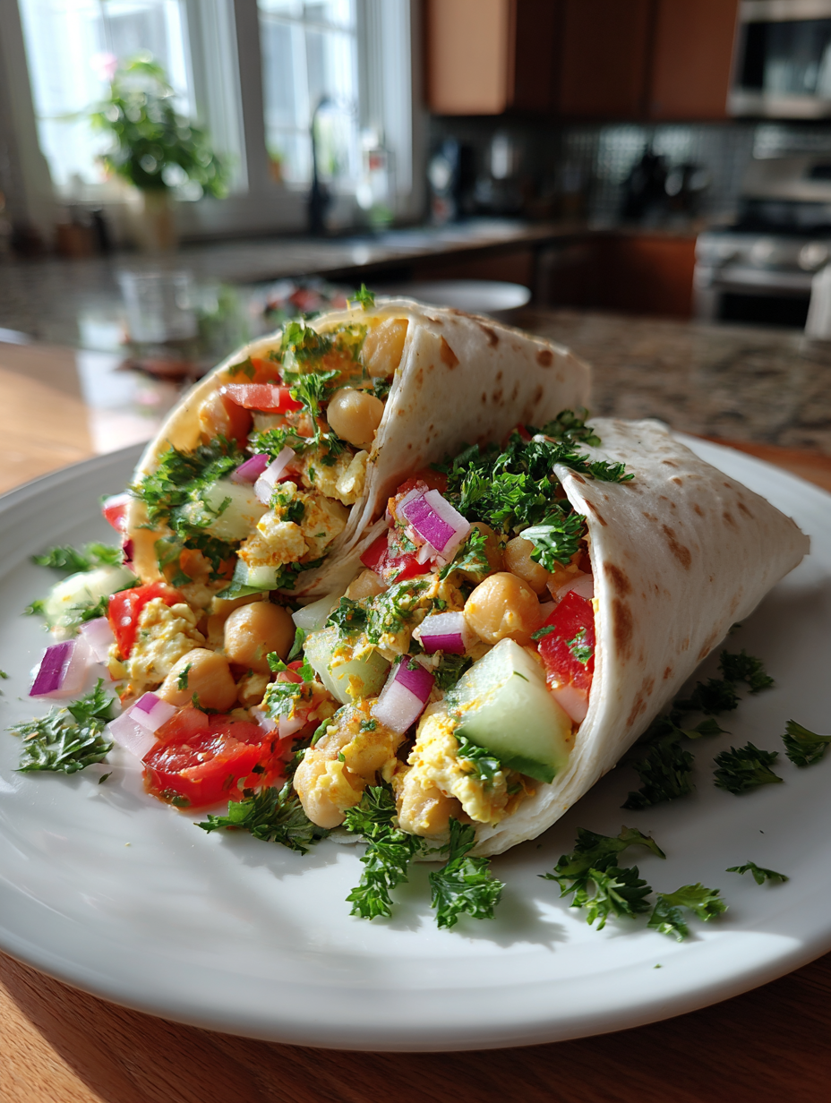 high school lunch ideas: Delicious Chickpea Salad Wraps Recipe
