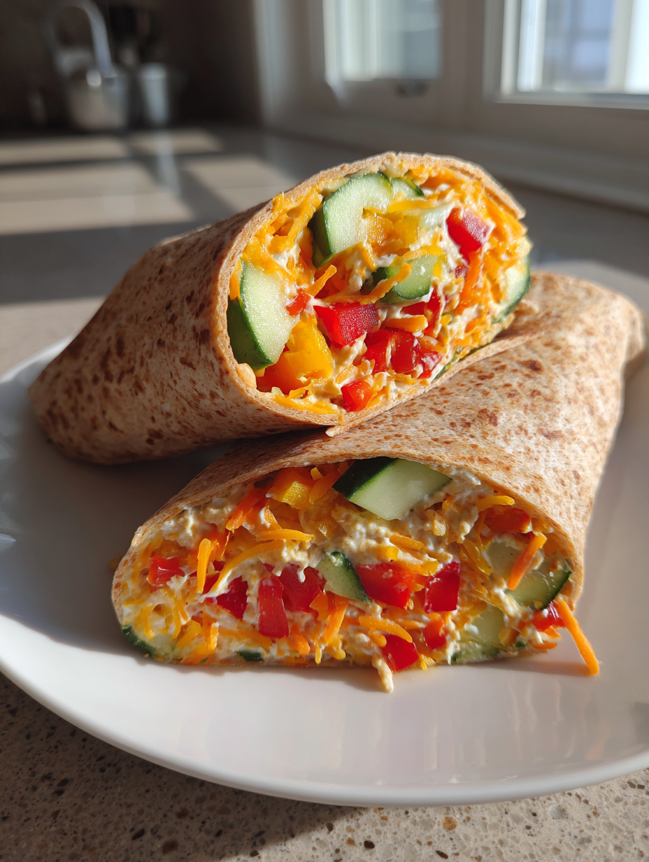 kid lunch ideas for school: delicious cheesy veggie wraps recipe