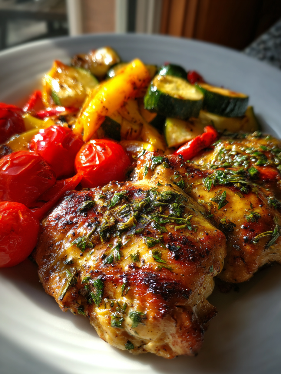 recipes for dinner: Delicious Lemon Herb Grilled Chicken with Roasted Vegetables
