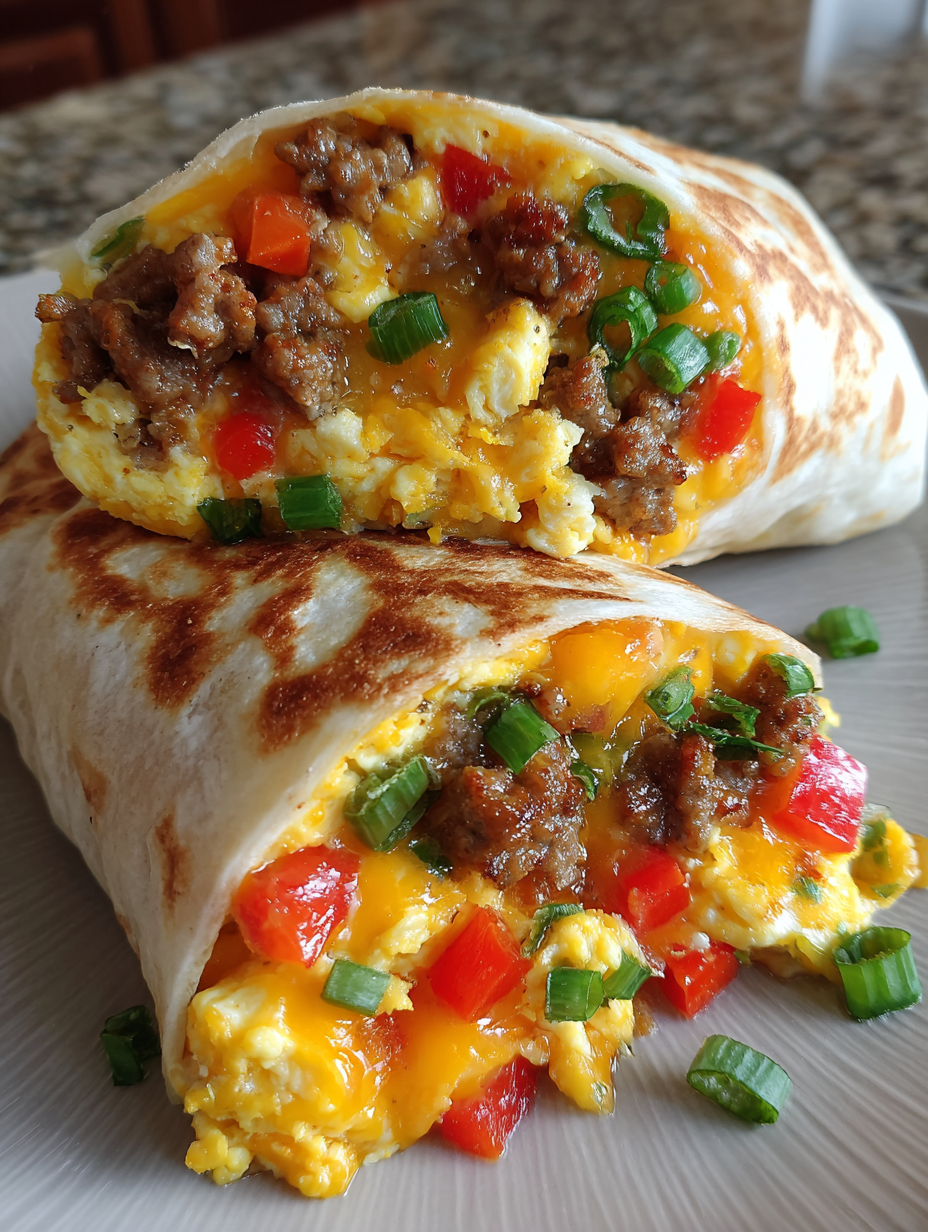 school breakfast ideas: delicious savory breakfast burritos recipe
