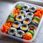 Halloween Bento Box Lunch Ideas: Perfect Spooky Spider Sushi Box