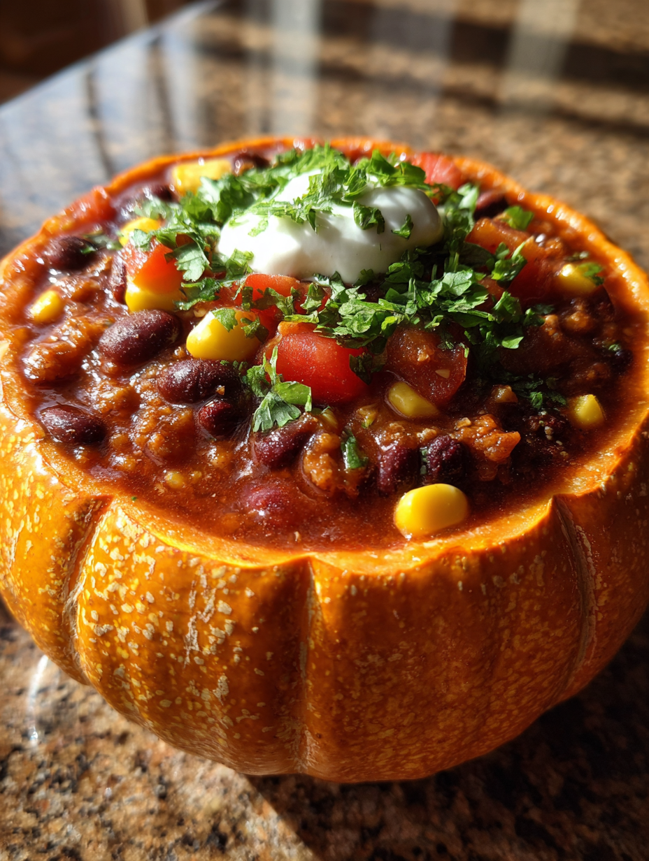 Halloween Chili Pumpkin Bowl: Deliciously Spicy and Festive Delight