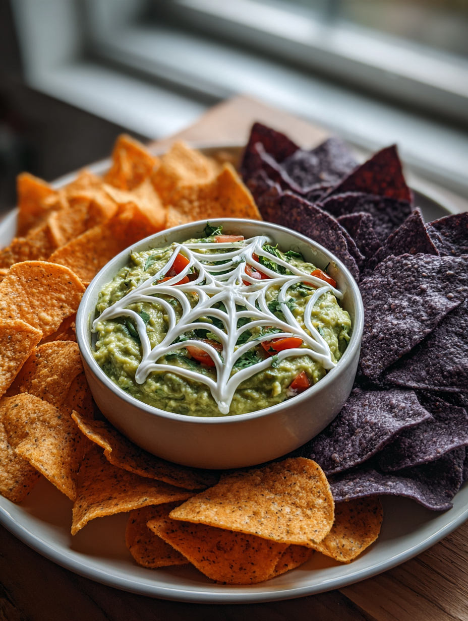 Halloween Guacamole Spider Web Dip: Easy and Spooky Party Treat