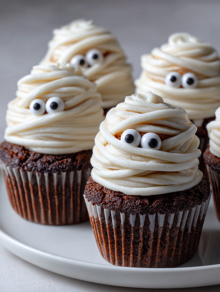 Mummy Cupcakes with Cream Cheese Frosting: The Perfect Halloween Treat