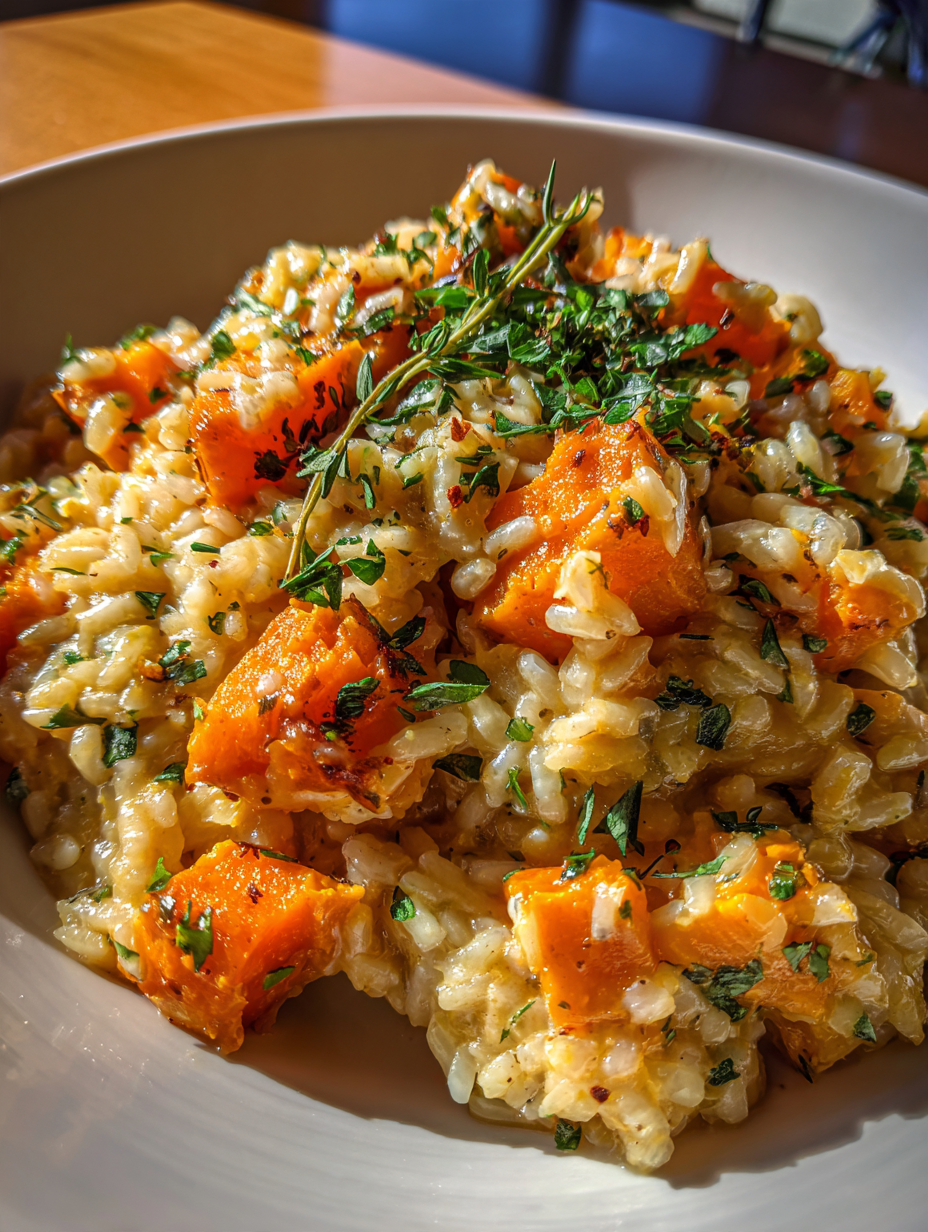 Pumpkin Risotto Savory Dinner: Delicious Creamy Autumn Comfort Meal