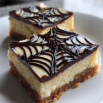 Spider Web Cheesecake Bars: Deliciously Creamy Halloween Treats